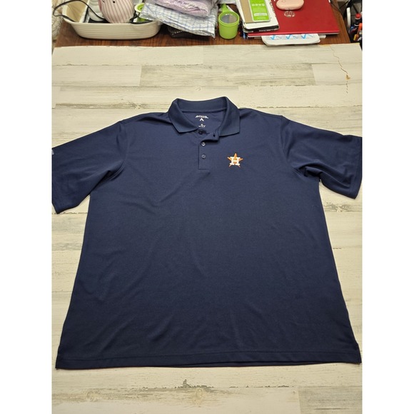 Antigua Other - Antigua Houston Astros MLB Polo Shirt Mens XL Navy Blue Short Sleeve Embroidered